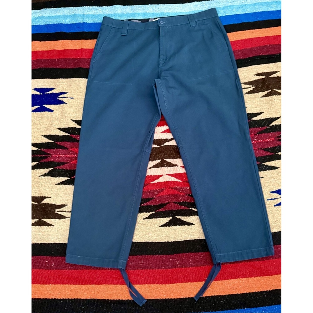 TAVIK  Solid Blue 100% Cotton Mens Signature Fit Modern Ambush Pant - 38x27